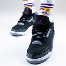 On-feet foto's van de upcoming Air Jordan 3 "Court Purple"