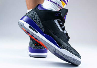 On-feet foto's van de upcoming Air Jordan 3 "Court Purple"