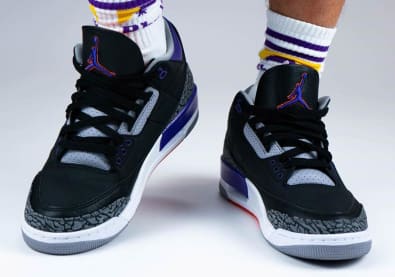 On-feet foto's van de upcoming Air Jordan 3 "Court Purple"