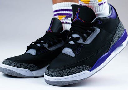 On-feet foto's van de upcoming Air Jordan 3 "Court Purple"