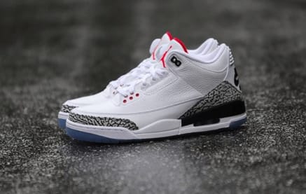 Air Jordan 3 White Cement NRG Free Throw Line Sneaker Squad