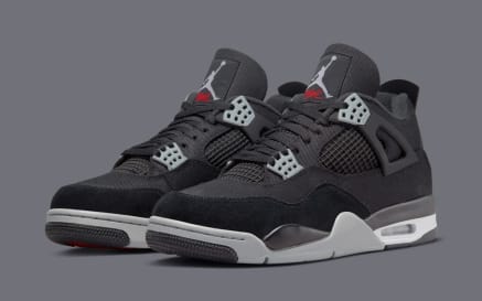 Air Jordan 4 Black Canvas Foto 1