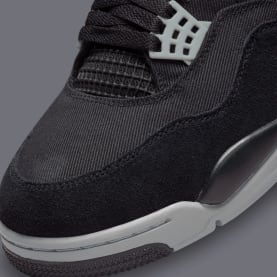 Air Jordan 4 Black Canvas Foto 8