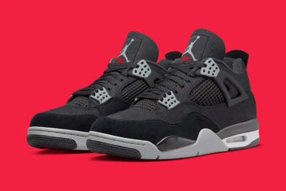 Air Jordan 4 Black and Light Steel Foto 4