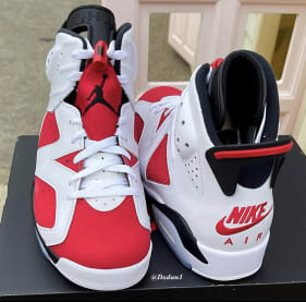 De Air Jordan 6 Retro "Carmine" maakt in Februari een comeback