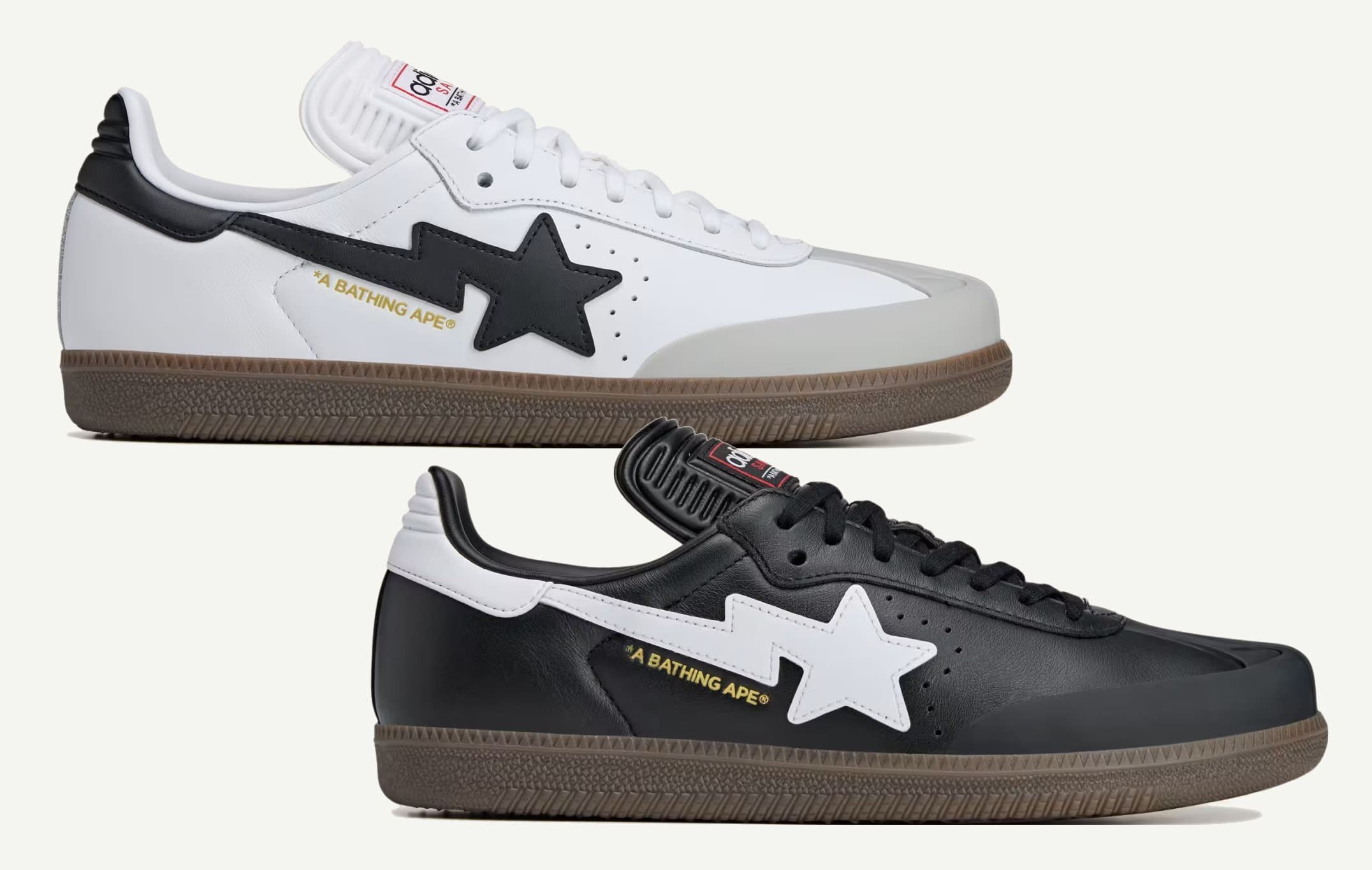 BAPE x Adidas Samba Black White