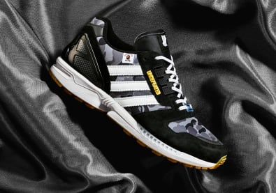 BAPE's camo prints zijn weer terug te vinden op de upcoming BAPE x Undefeated x adidas ZX 8000