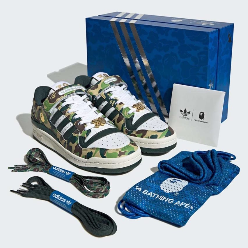 BAPE x adidas Forum 84 Low 30th Anniversary Green Foto 3