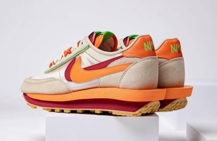 CLOT x sacai x Nike LD Waffle Orange Blaze foto 7