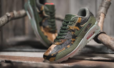 Nike voorziet deze AM90 binnenkort van een "Camo Croc" colorway met "Pony Hair"