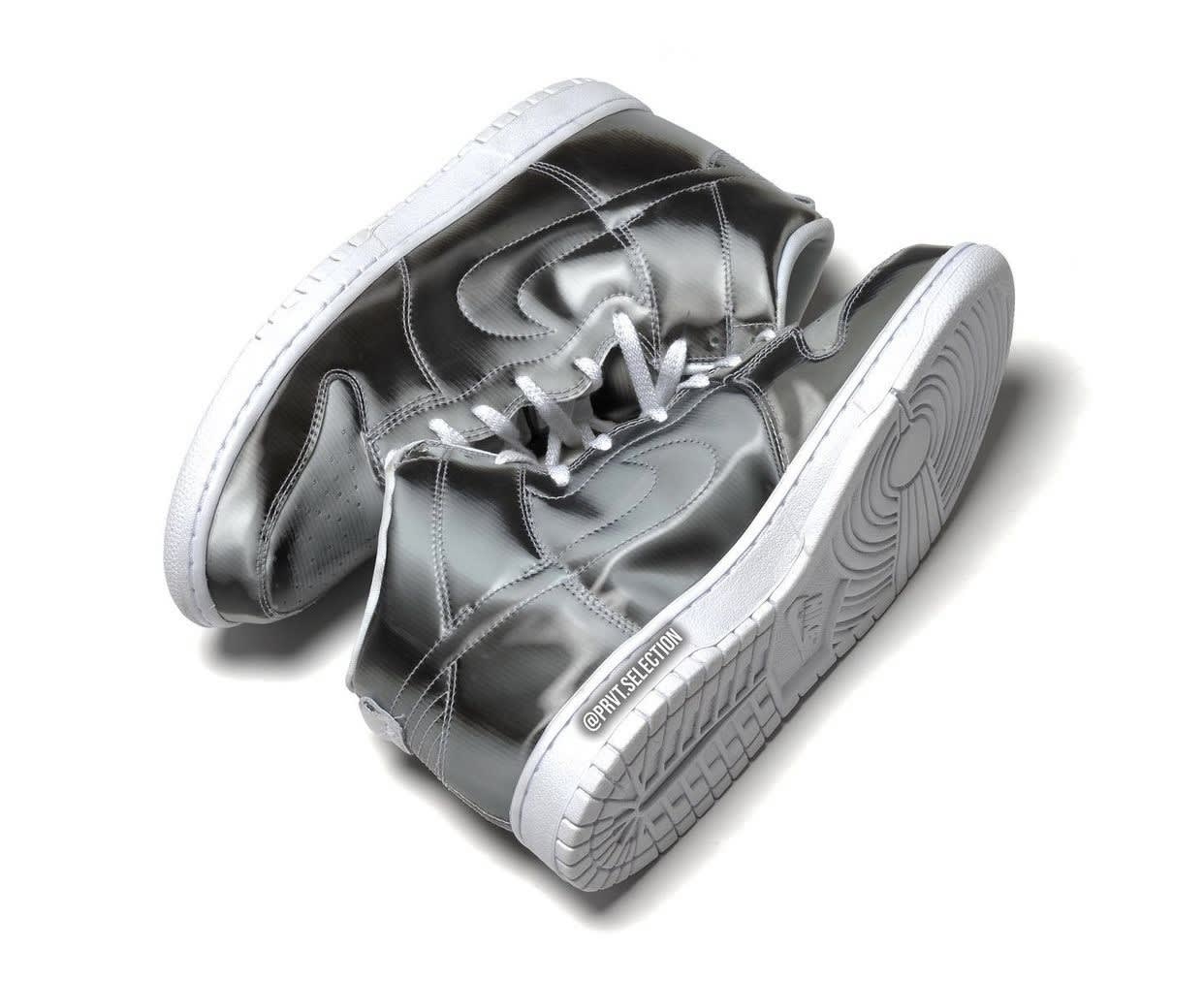 Clot x Nike Dunk High Metallic Silver Foto 7