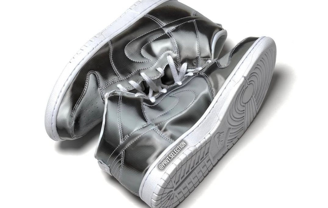 Clot x Nike Dunk High Metallic Silver Foto 7