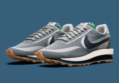 Clot x Sacai x Nike LD Waffle Cool Grey Foto 1