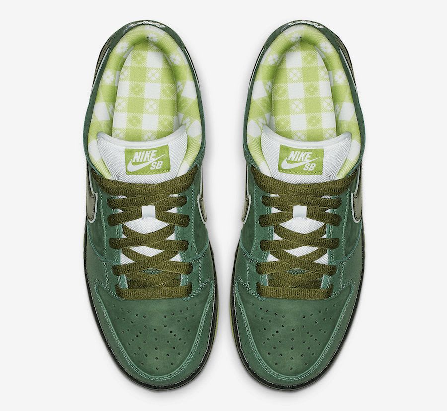 De Officiële foto's van de Concepts x Nike SB Dunk Low "Green Lobster"