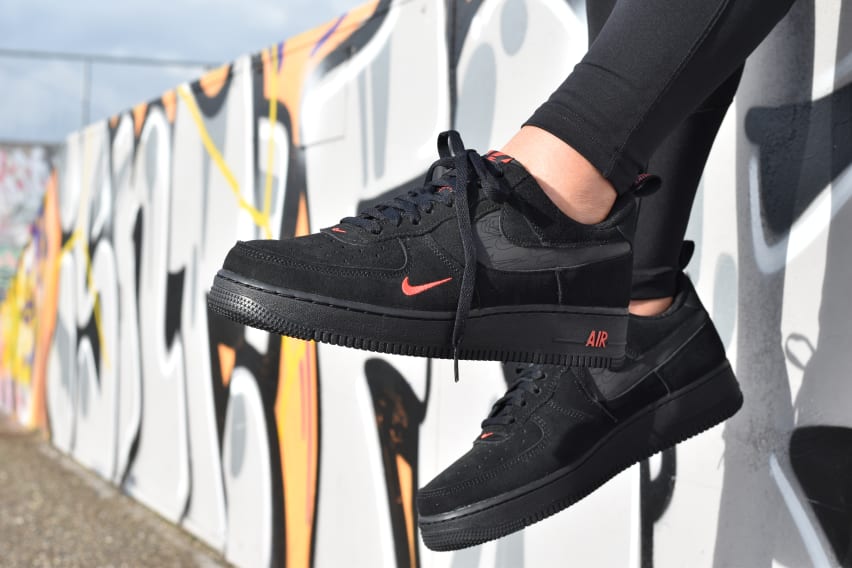 Nike Air Force 1 '07 LV8 "Black Light Crimson"