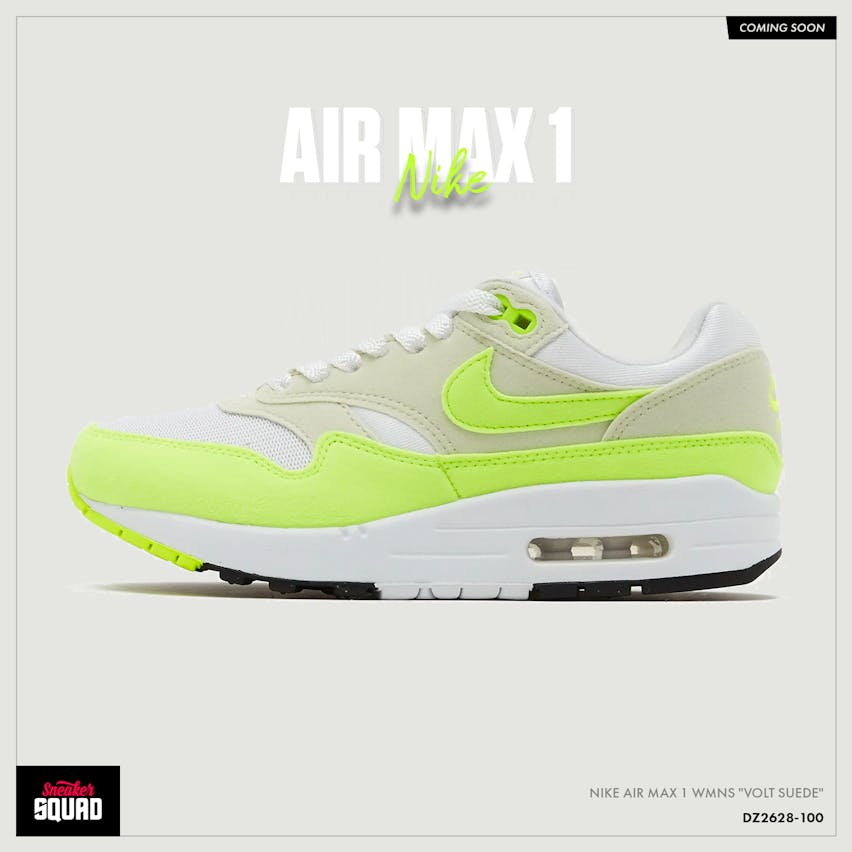 DZ2628 100 Nike Air Max 1 Wmns Volt Suede