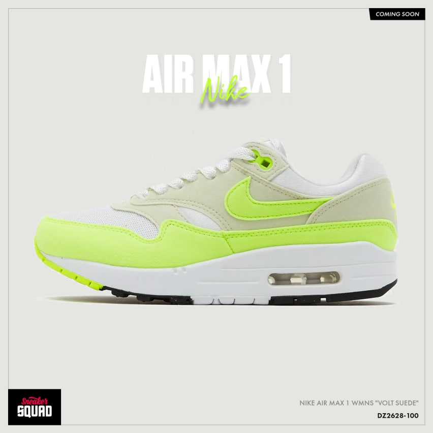 DZ2628 100 Nike Air Max 1 Wmns Volt Suede