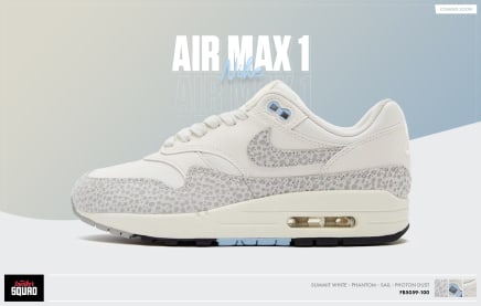 De Nike Air Max 1 Safari is gespot in Summit White