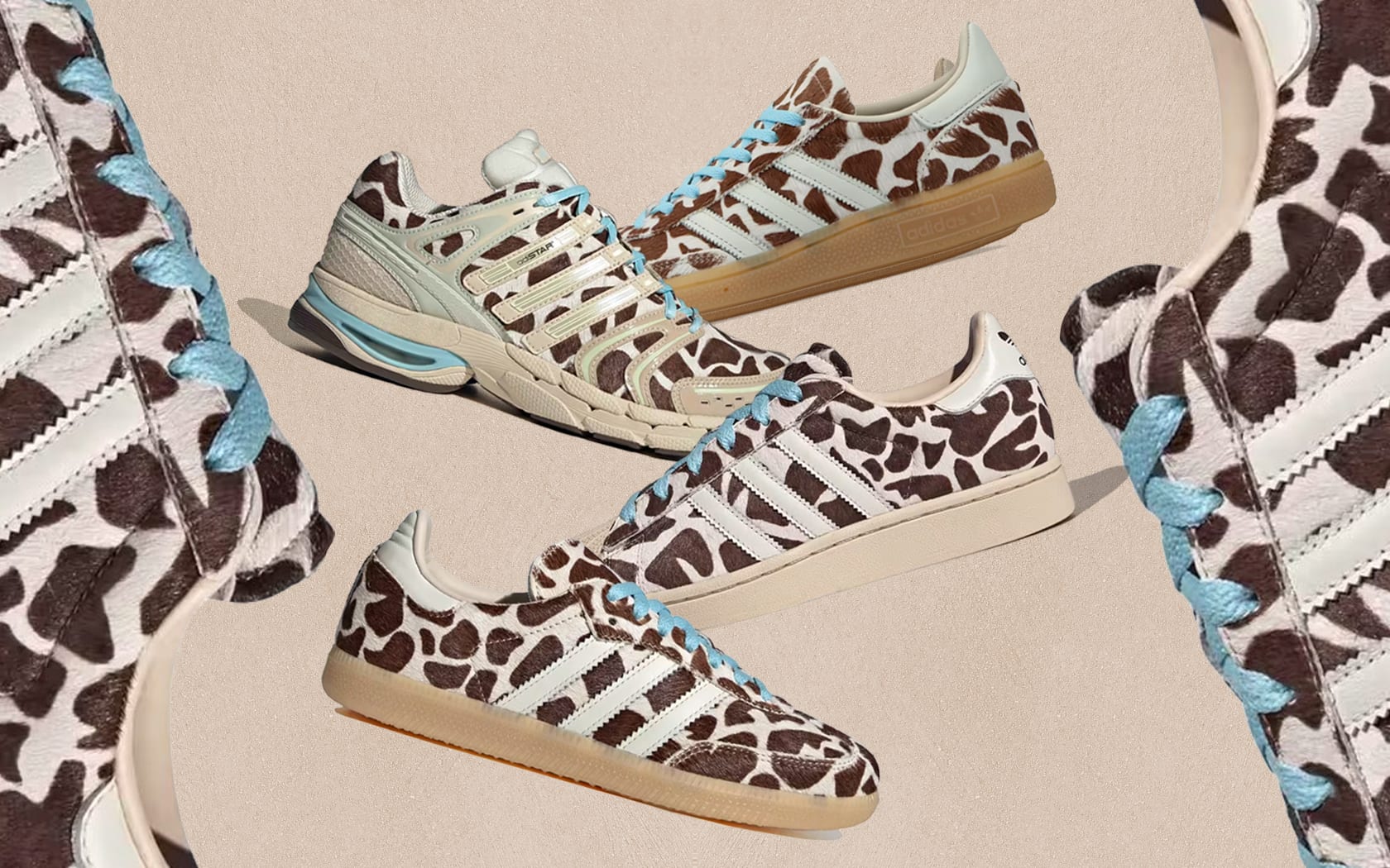 De leukste Adidas koeienprint sneakers