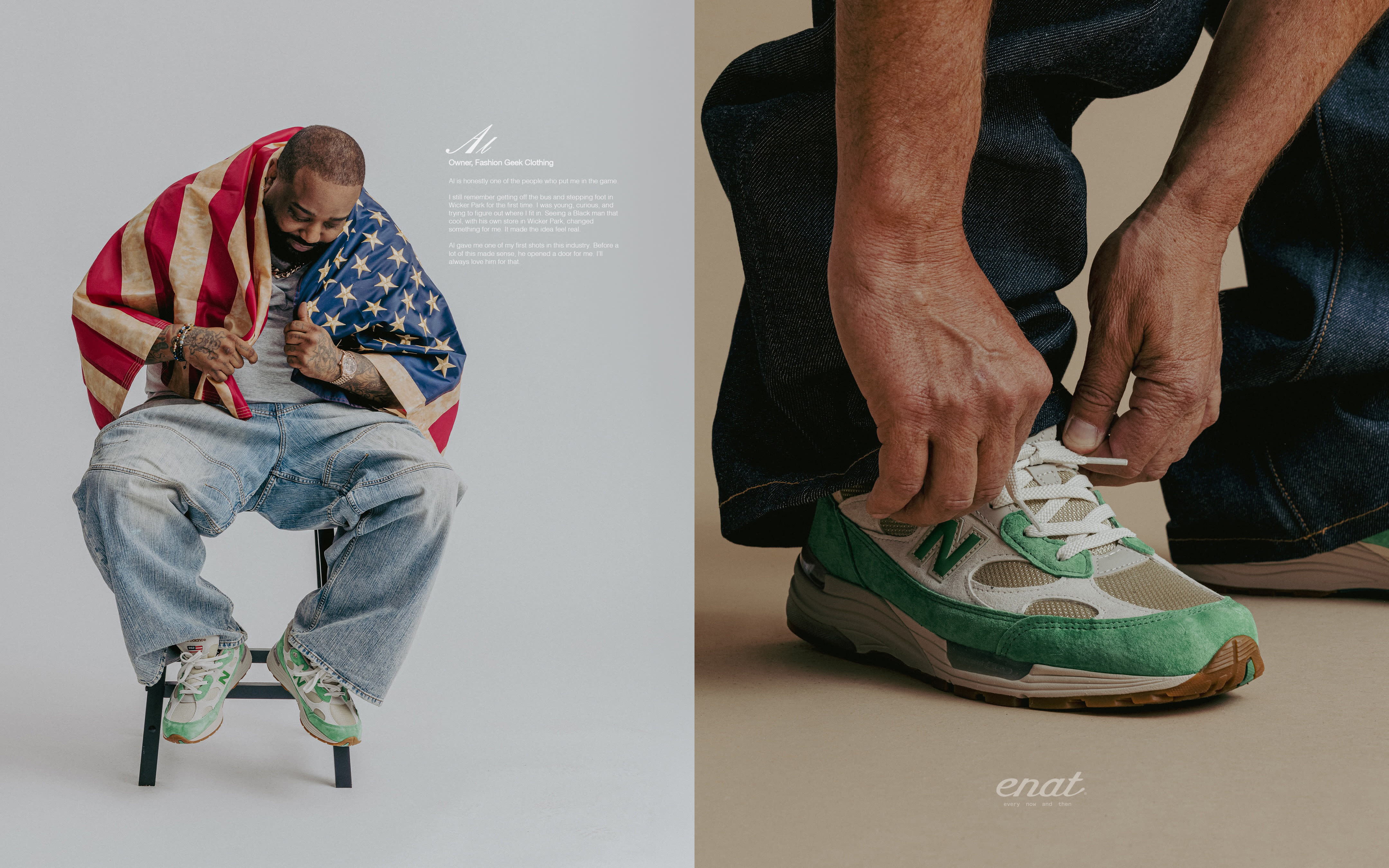Every Now and Then x New Balance 992 Made in USA Mint Gum