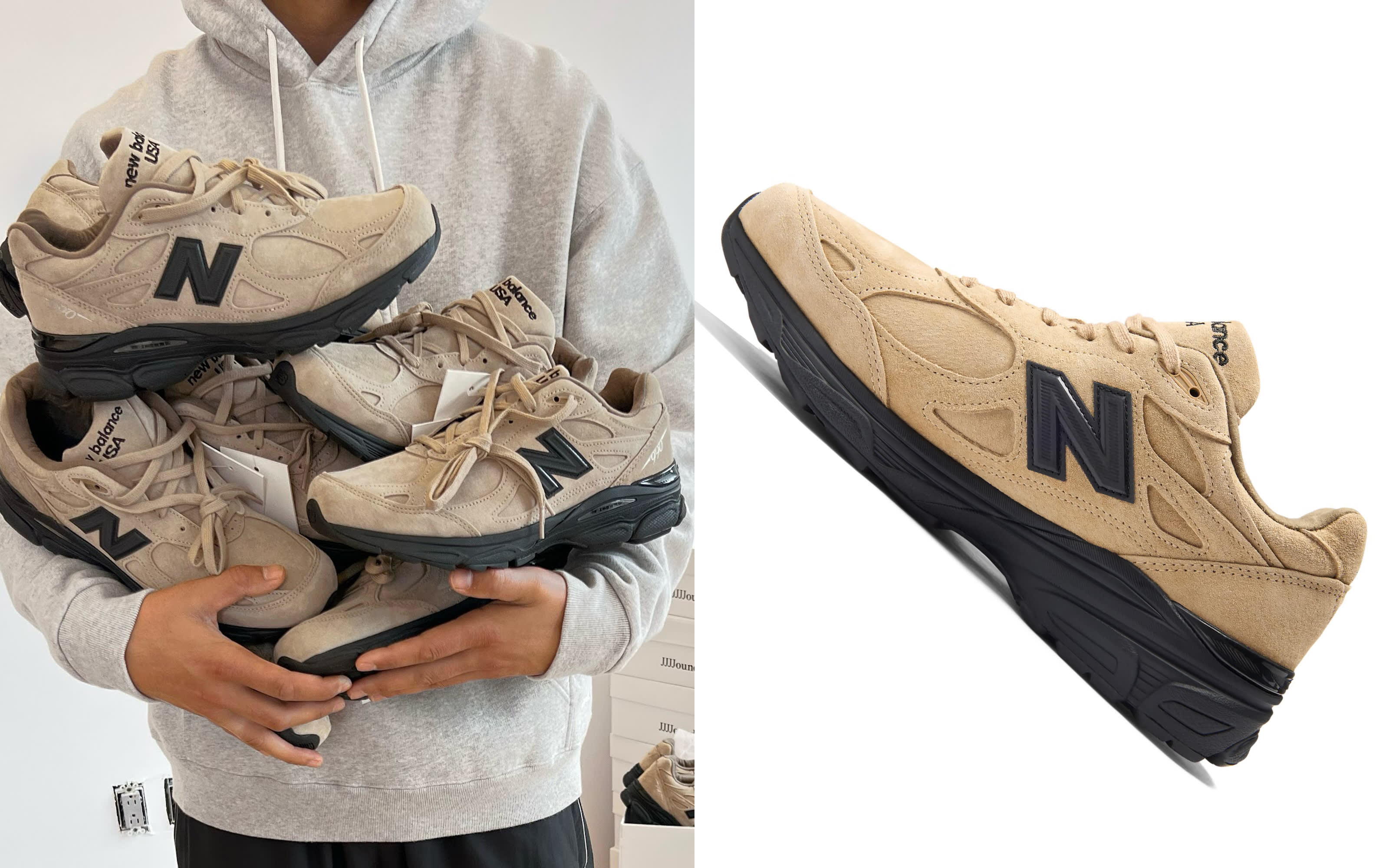 JJJJOUND x New Balance Made In USA 990v3 Tan Suede