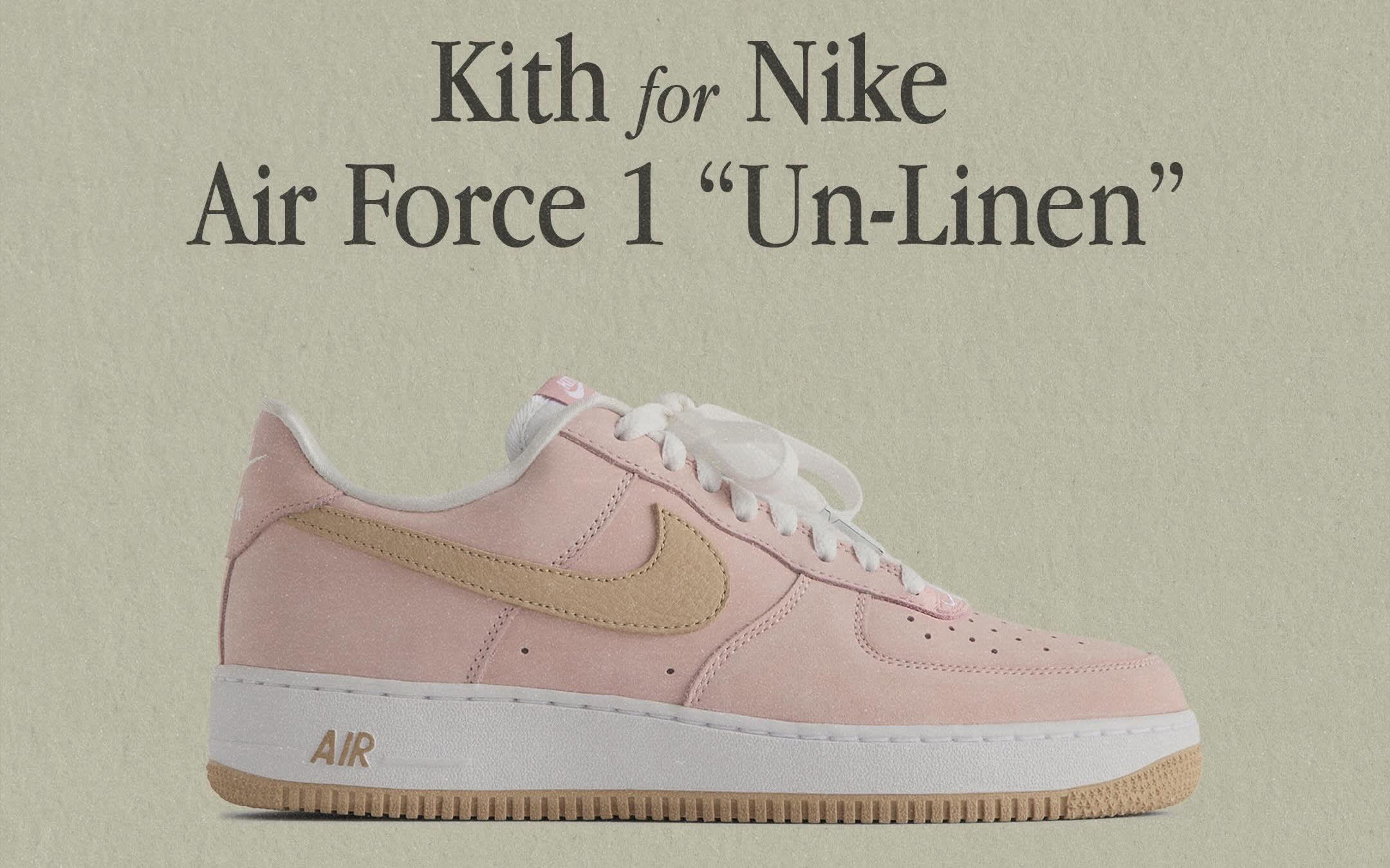 Kith x Nike Air Force 1 Low Un Linen