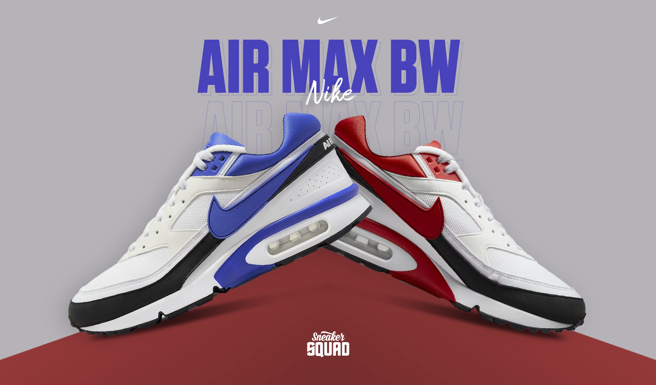 NIKE AIR MAX BW SPORT RED WHITE VIOLET COLORWAY
