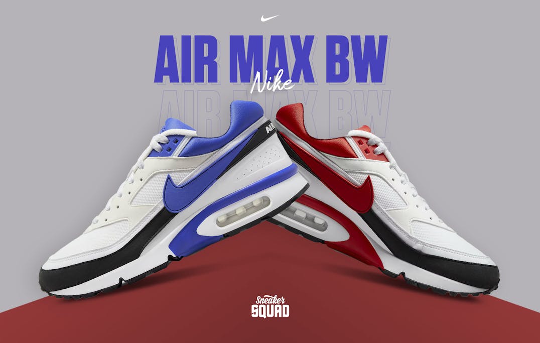 NIKE AIR MAX BW SPORT RED WHITE VIOLET COLORWAY