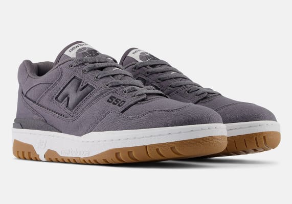 New Balance 550 Grey Canvas Foto 1