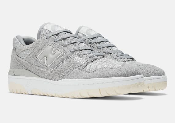 New Balance 550 Grey Suede Foto 1