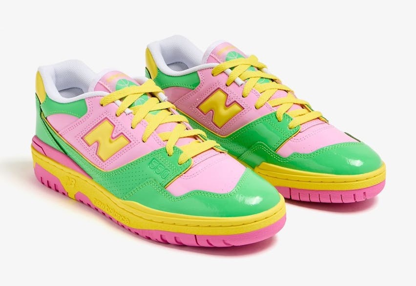 New Balance 550 Y2 K Patent Leather Pink Green Yellow Foto 2