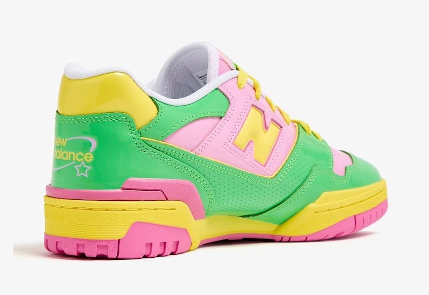New Balance 550 Y2 K Patent Leather Pink Green Yellow Foto 3