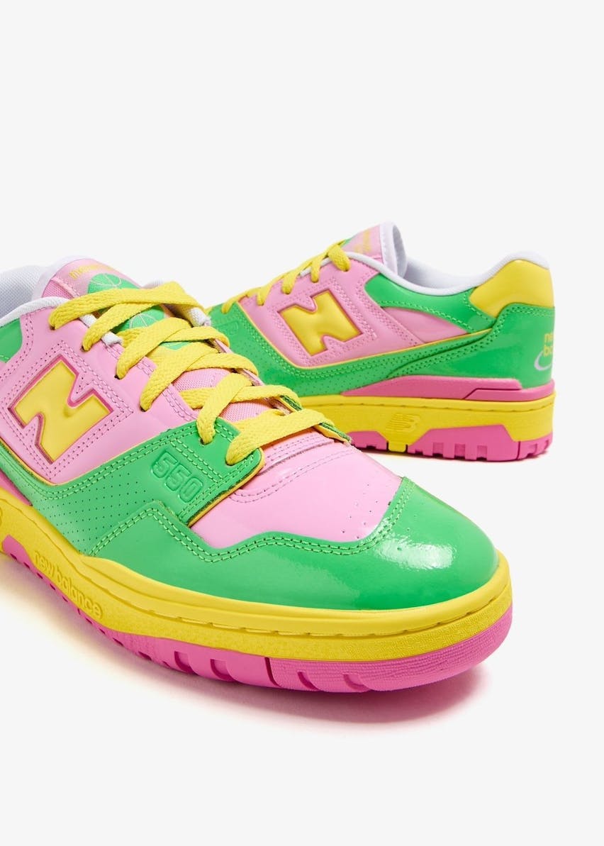 New Balance 550 Y2 K Patent Leather Pink Green Yellow Foto 4