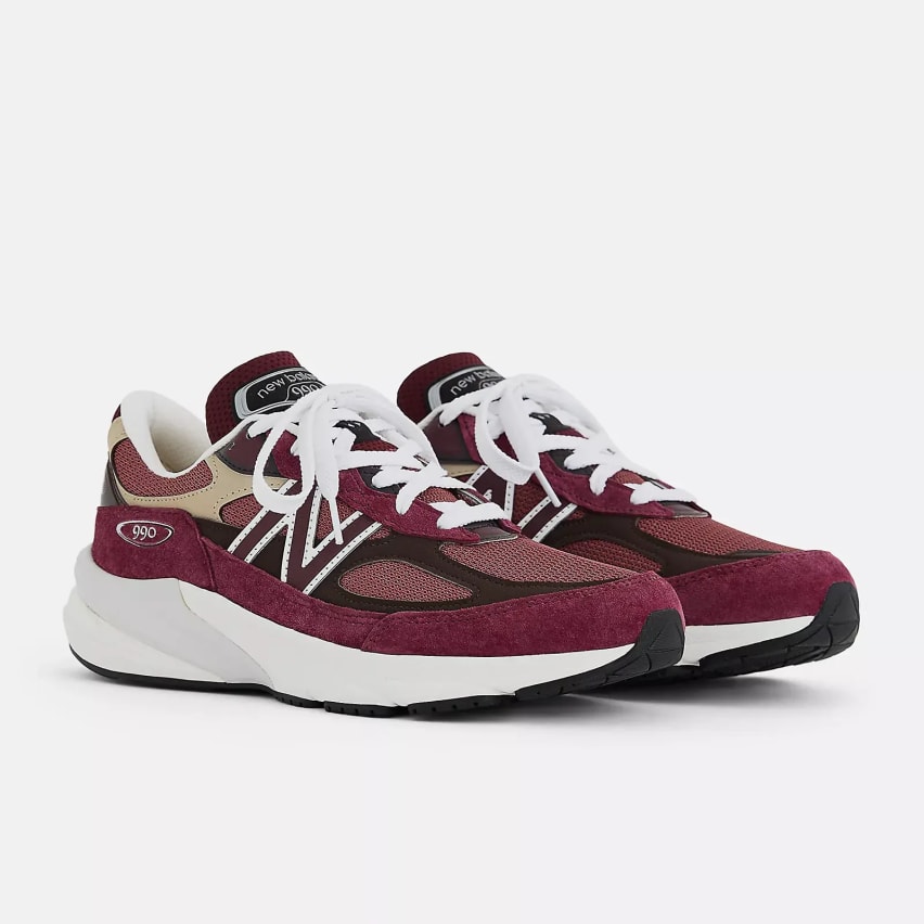 New Balance 990v6 Made in USA Burgundy Tan Foto 1