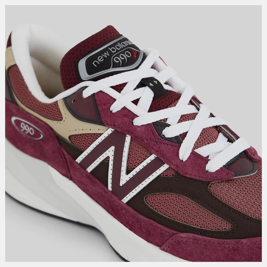 New Balance 990v6 Made in USA Burgundy Tan Foto 2