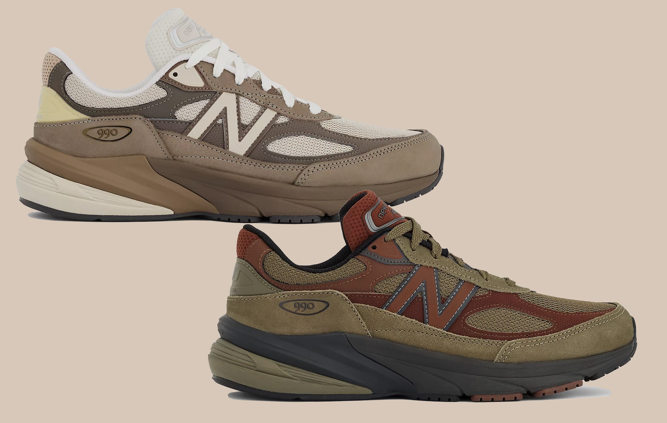 New Balance Made in USA 990v6 Dark Camo en Driftwood