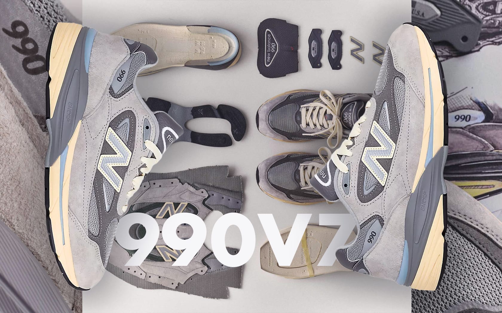 New Balance de Made in USA 990v7 Kool Gray