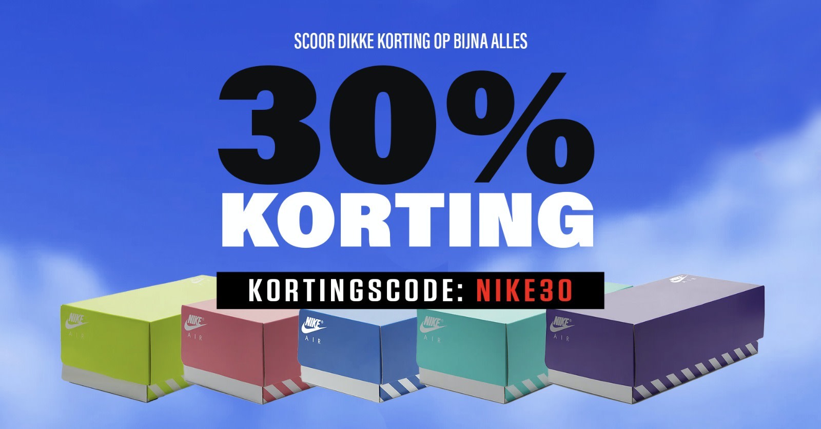 Pak nu tijdelijk 30% extra korting mee op bijna alles bij Nike