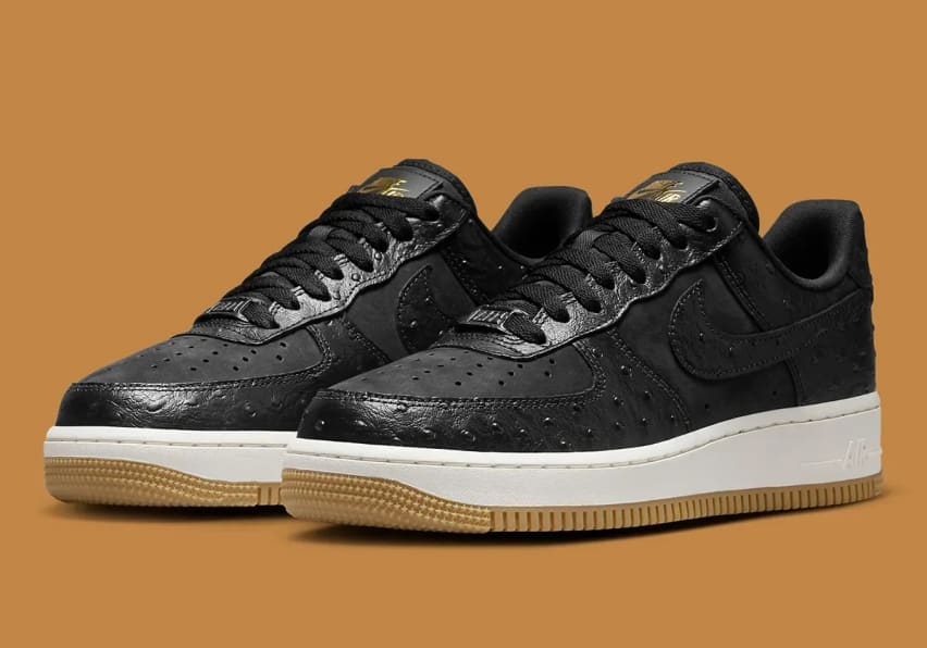 Nike Air Force 1 07 LX Wmns Black Ostrich Foto 1