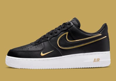 Nike Air Force 1 Double Swoosh Black foto 2