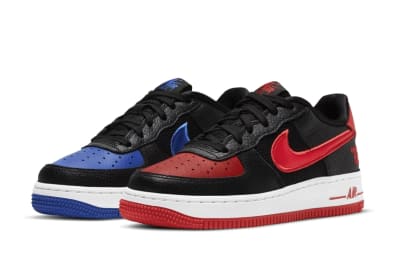 Deze Nike Air Force 1 Low "82" wisselt de Bred en Royal colorways af