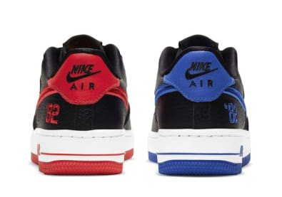 Deze Nike Air Force 1 Low "82" wisselt de Bred en Royal colorways af