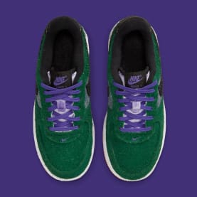 Nike Air Force 1 Low GS Shaggy Green Suede Foto 4