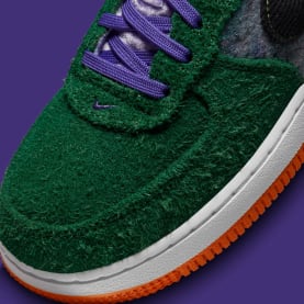 Nike Air Force 1 Low GS Shaggy Green Suede Foto 7