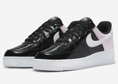 Nike Air Force 1 Low Patent Black Pink Foto 1