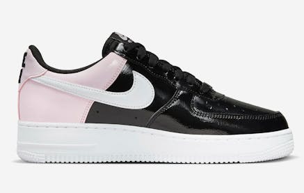 Nike Air Force 1 Low Patent Black Pink Foto 3