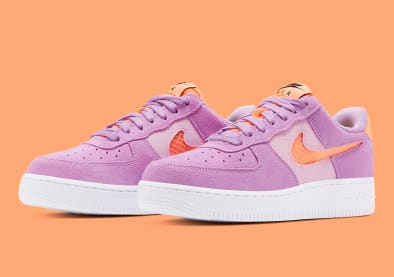 Nike voorziet de Air Force 1 Cut-Out Swoosh van een nieuwe Violet Star colorway