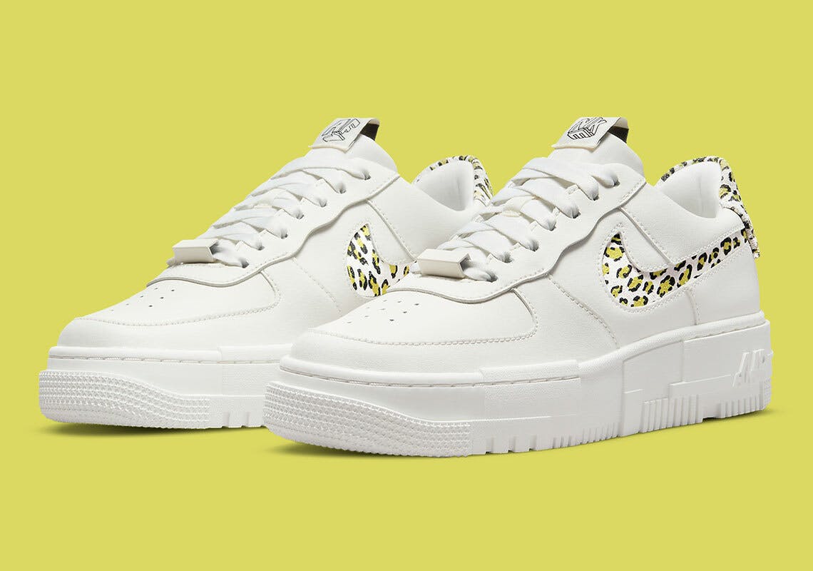 nike air force pixel white leopard