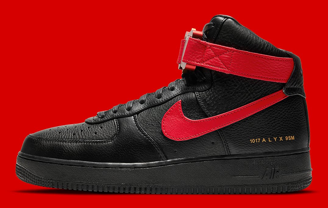Nike Air Force 1 x Alyx Black and University Red Foto 2