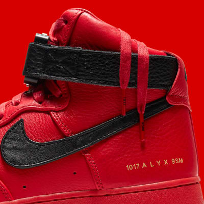 Nike Air Force 1 x Alyx University Red and Black Foto 10